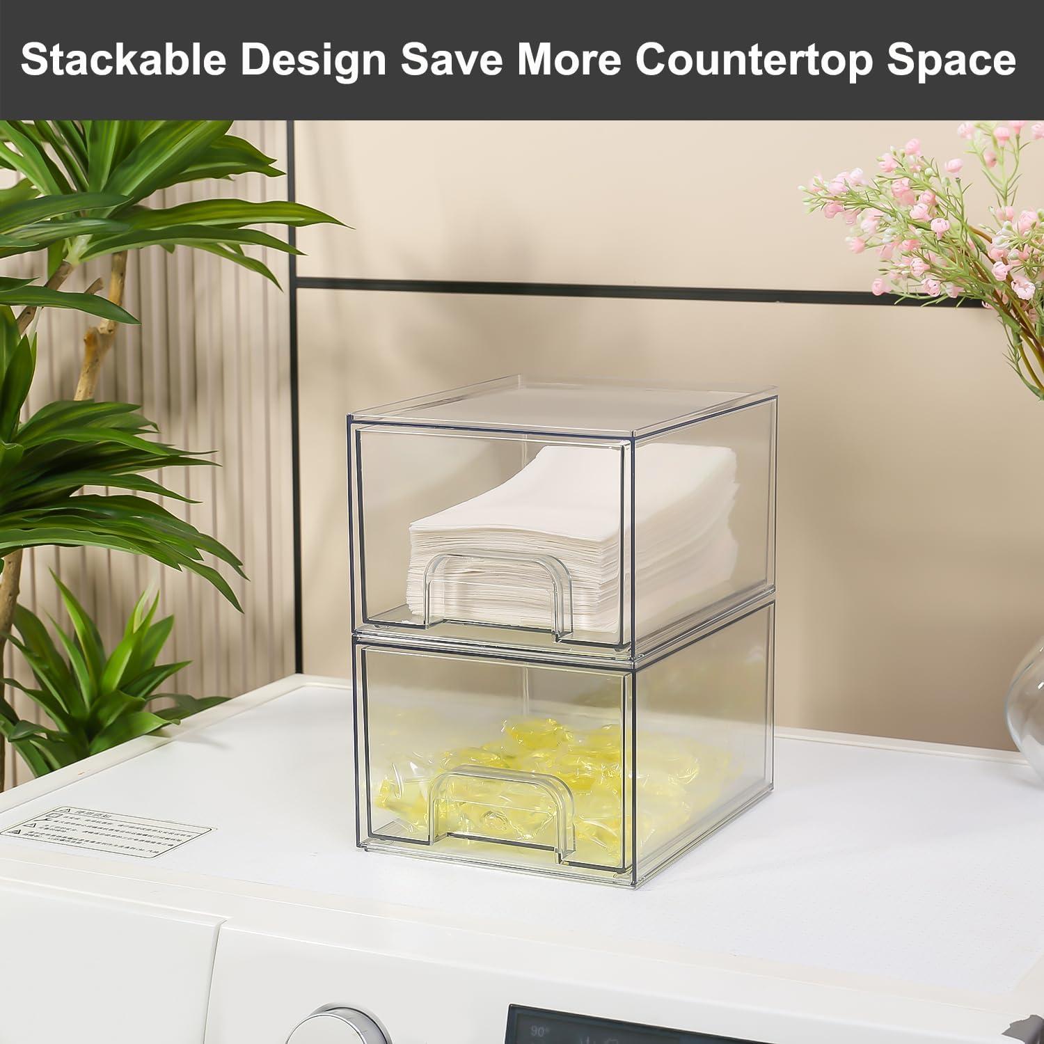 Contenedor Apilable VOTLEVT para Hojas de Secadora y Cápsulas