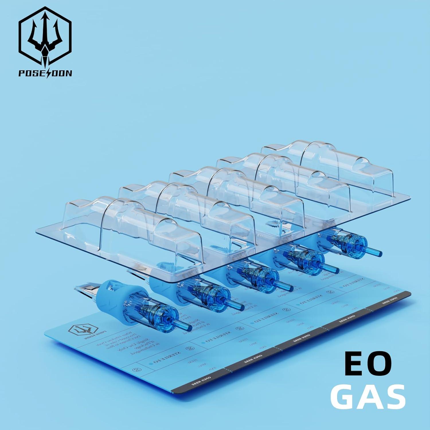 Cartuchos de Agujas de Tatuaje POSEIDON 20PCS #12 Redondas