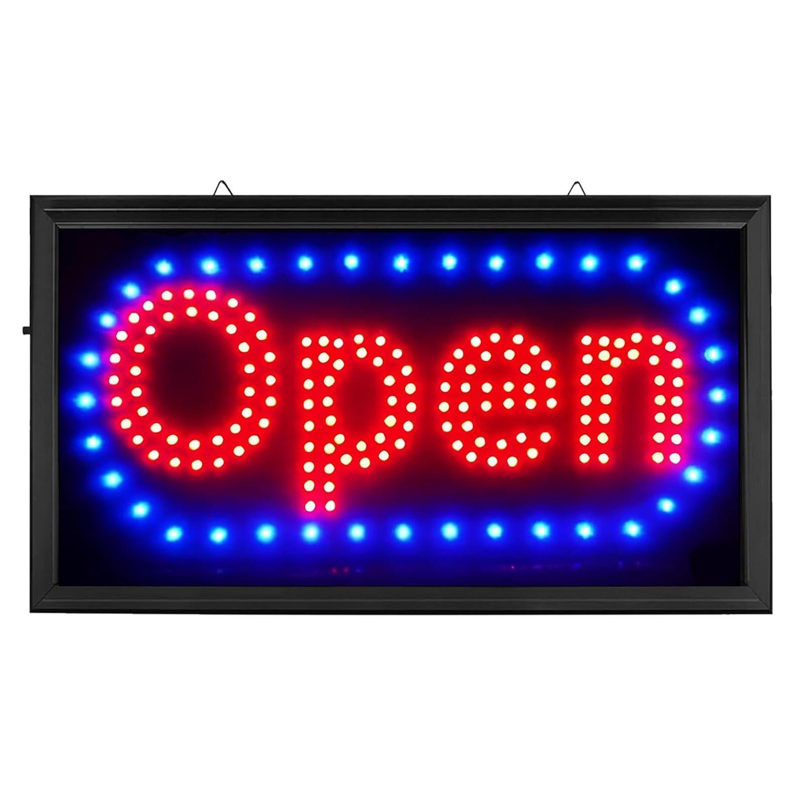 Letrero LED Neón Abierto e-onsale 61x33 cm Bajo Consumo