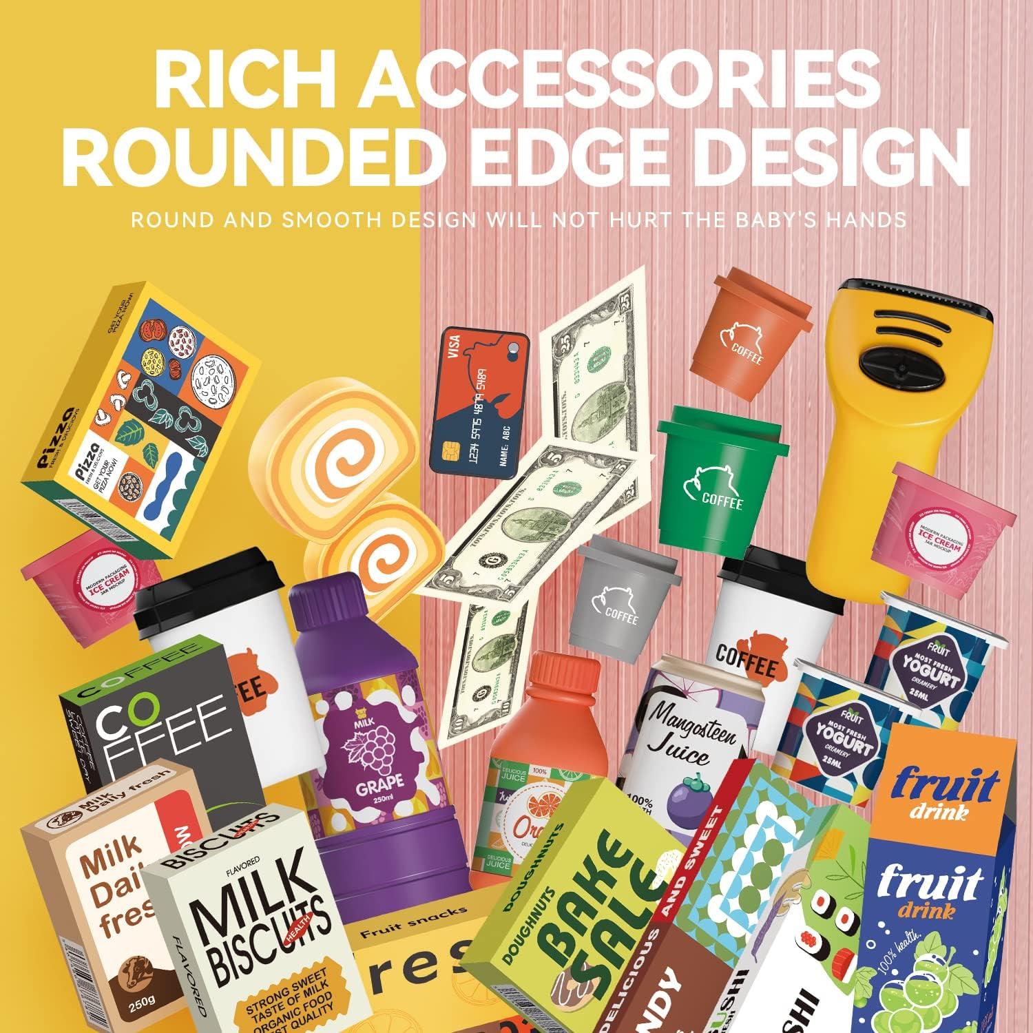 Juego de Caja Registradora POFJOEQ 48PCS para Niños