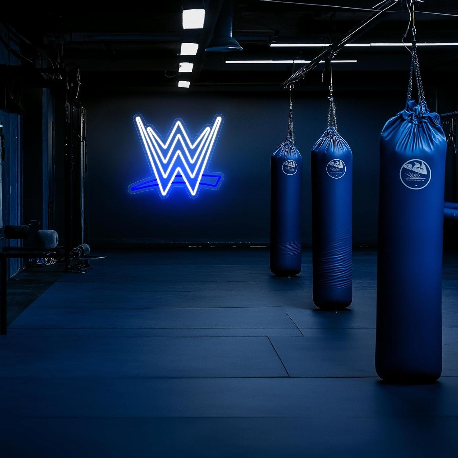 Luz de Neón LED Lucha Libre Optiacan 39.1x33 cm Azul Blanco