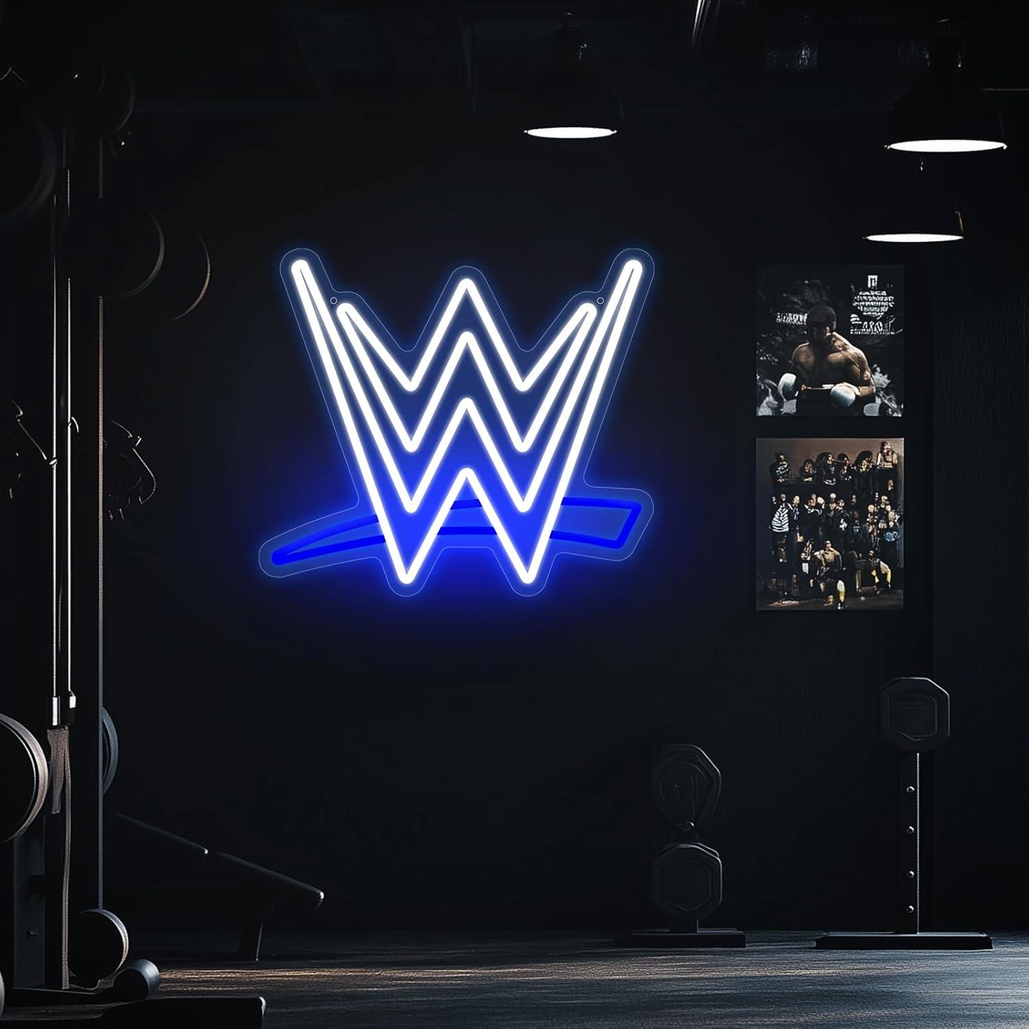 Luz de Neón LED Lucha Libre Optiacan 39.1x33 cm Azul Blanco