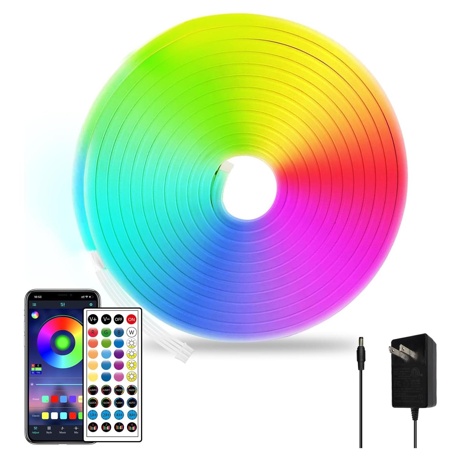 Luces de Cuerda LED 5m Vimeepro RGB Impermeables Control Remoto