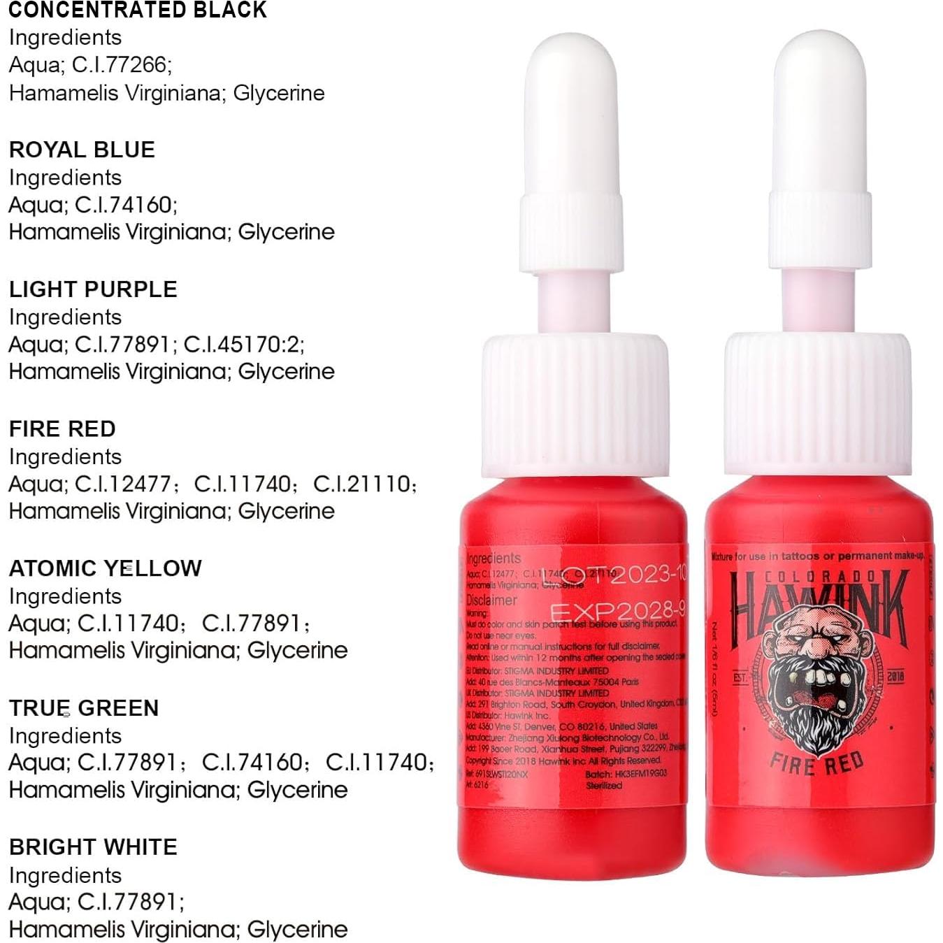 Kit de Tatuaje Poke Stick Hawink con 7 Tintas y Agujas