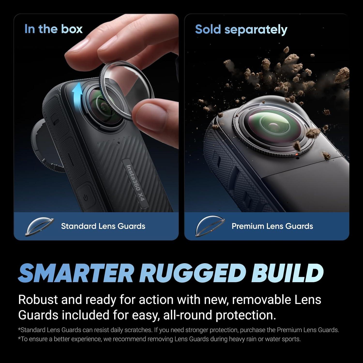 Cámara de Acción 360 Insta360 X4 - 8K, Resistente al Agua, 135 min Batería