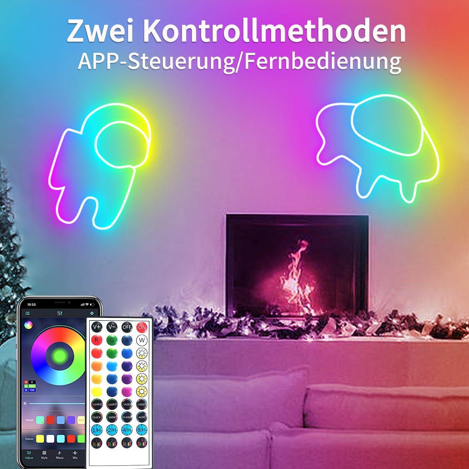 Luces de Neón LED 132FT Segrass RGB Impermeables IP65