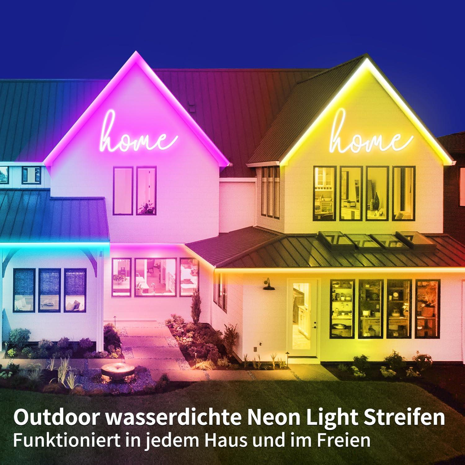 Luces de Neón LED 132FT Segrass RGB Impermeables IP65