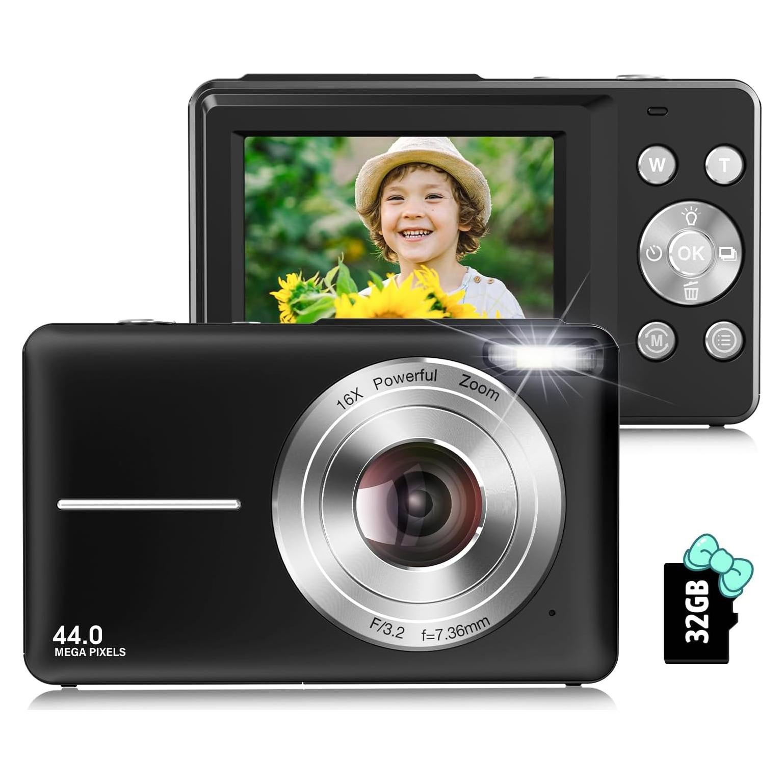 Cámara Digital Toberto DC403 44MP FHD 1080P para Niños