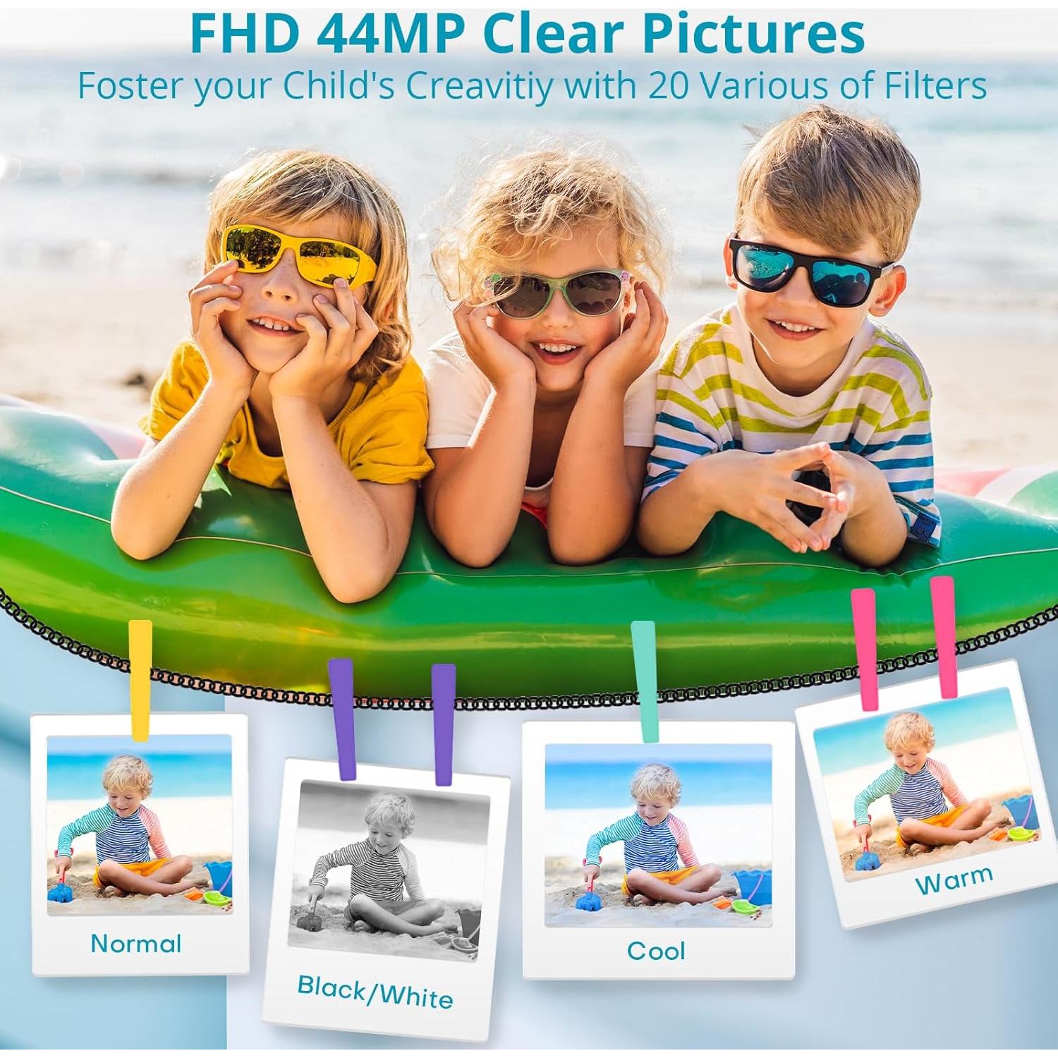 Cámara Digital Toberto DC403 44MP FHD 1080P para Niños