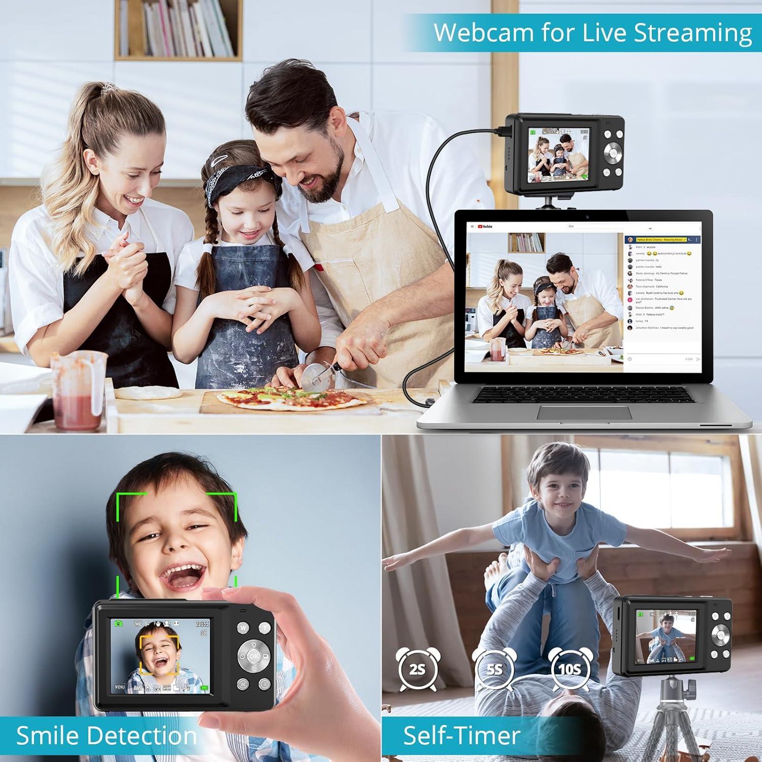 Cámara Digital Toberto DC403 44MP FHD 1080P para Niños