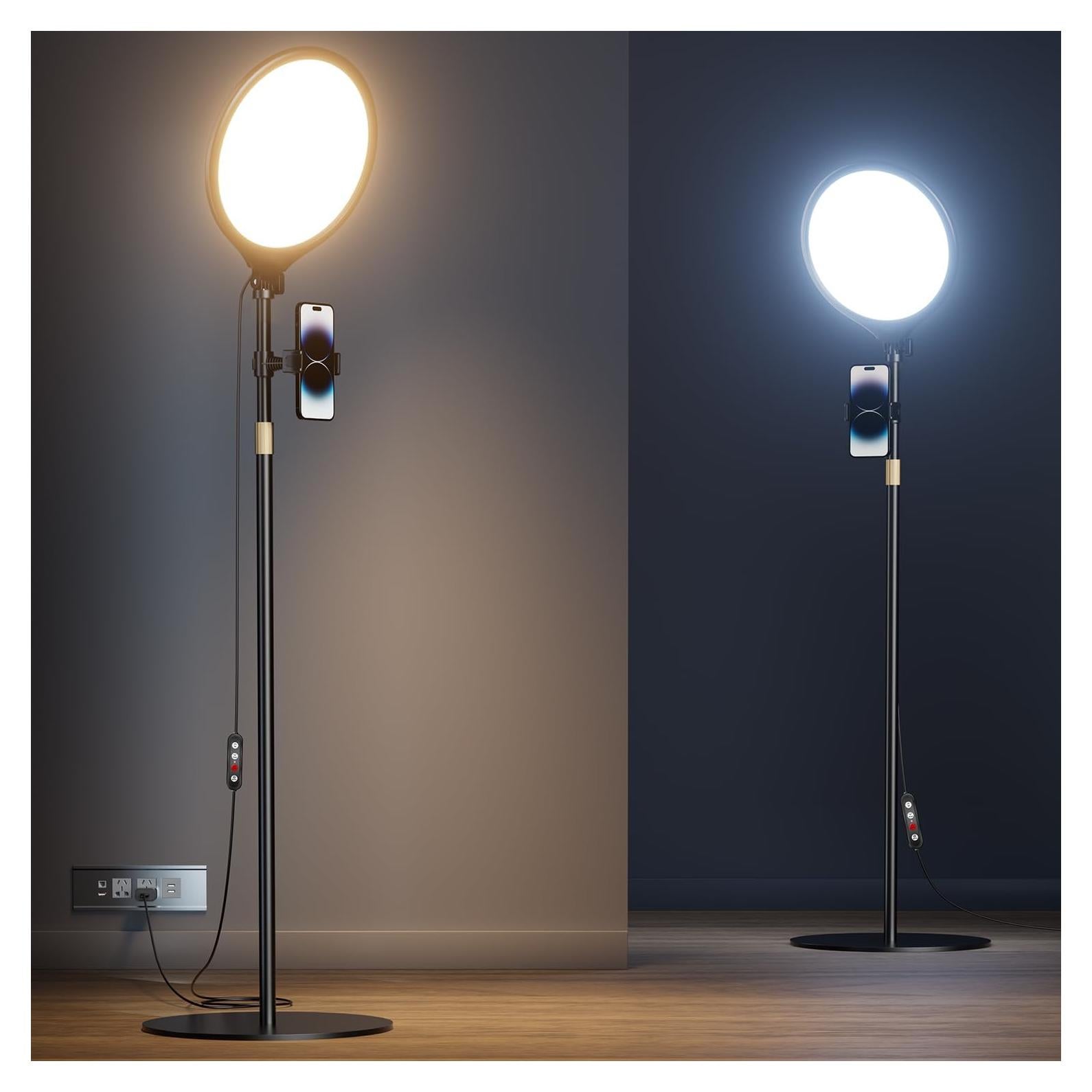 Anillo de Luz LED Vimose 26.7 cm con Trípode Ajustable 182.9 cm