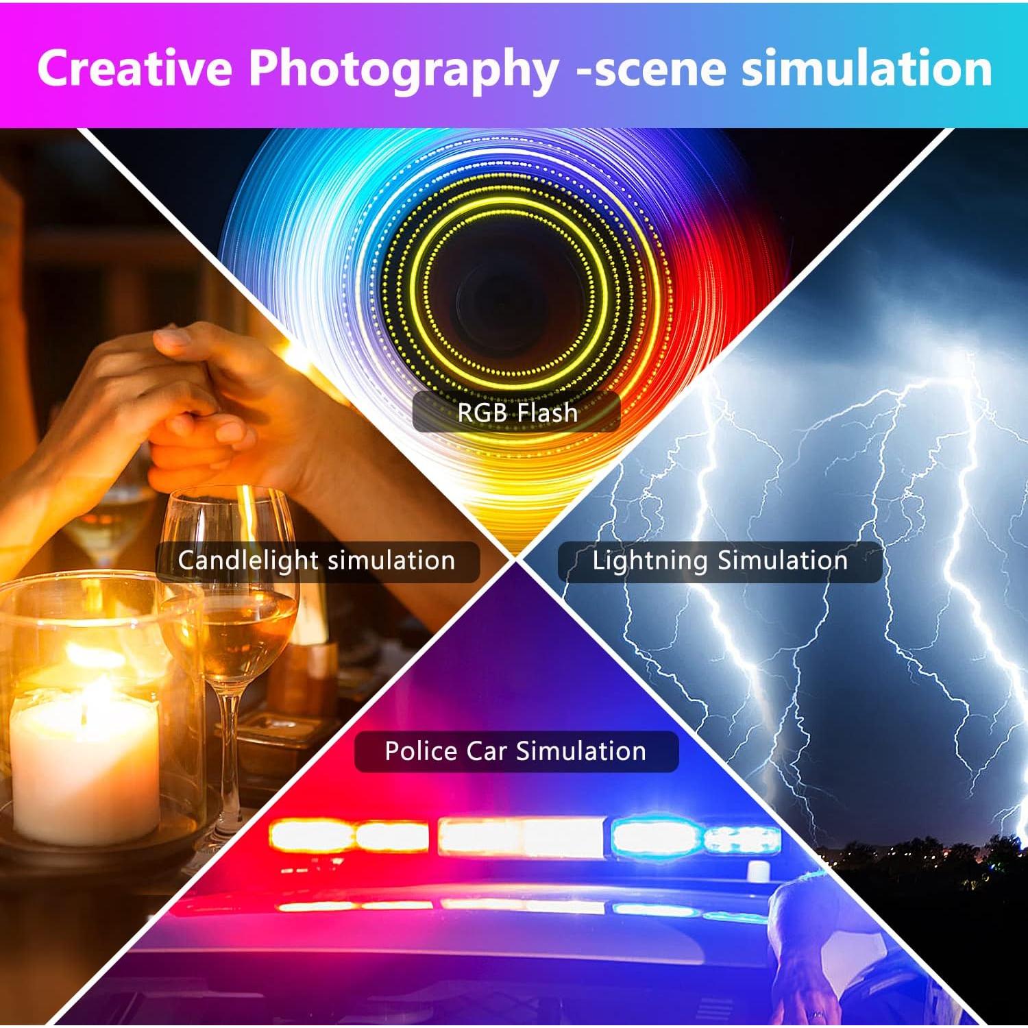 Eicaus Luz de Anillo RGB 30.48 cm con Trípode 157.48 cm