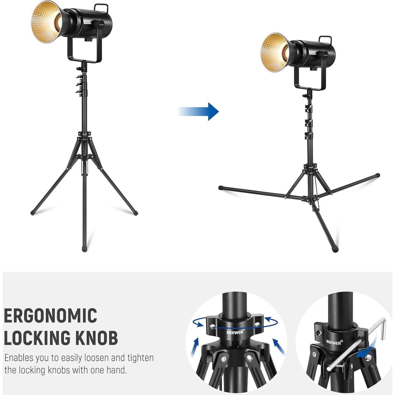 Soporte de Luz NEEWER ST178R Plegable 178cm para Fotografía