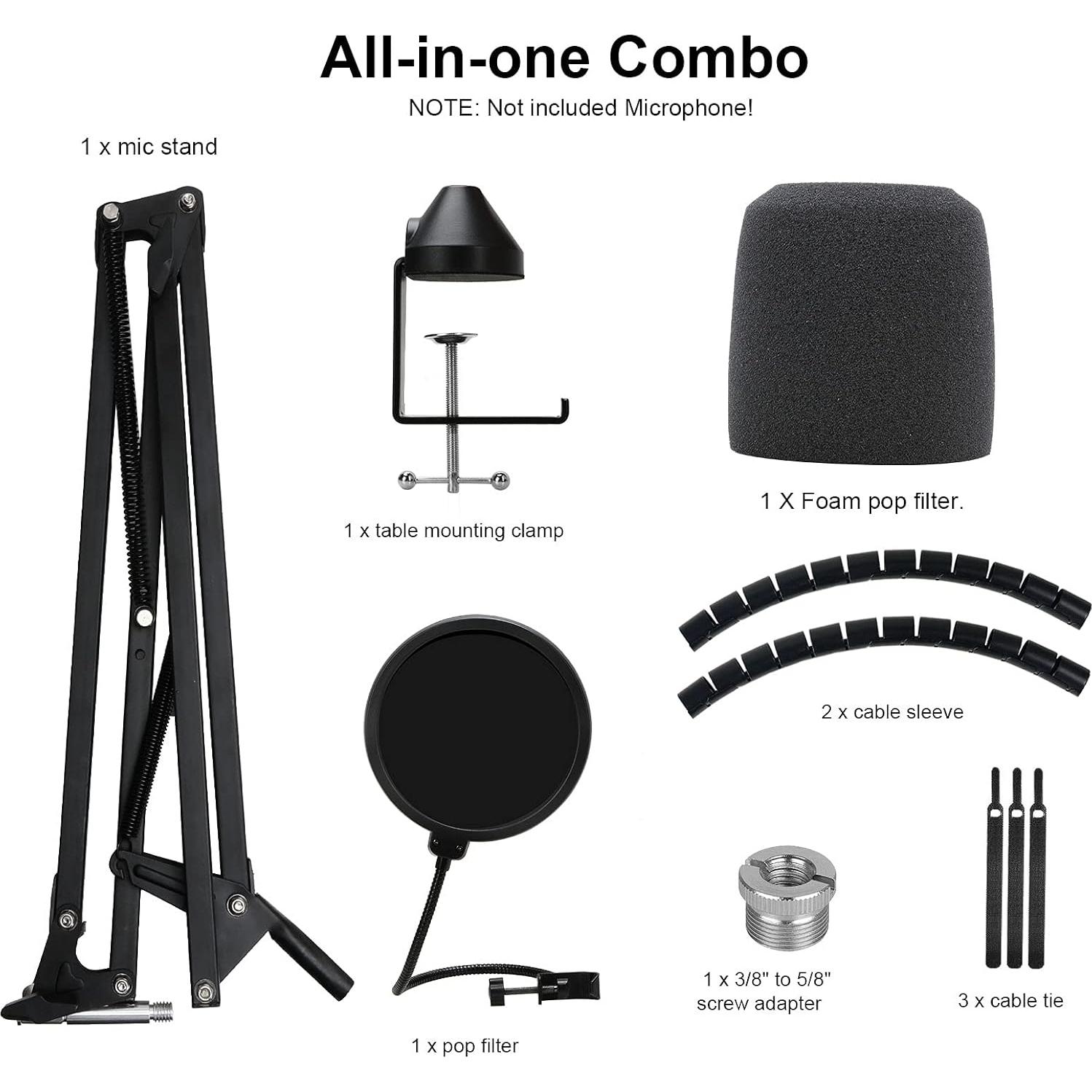 Soporte de Micrófono YOUSHARES MV7 con Filtro Antipop y Paravientos