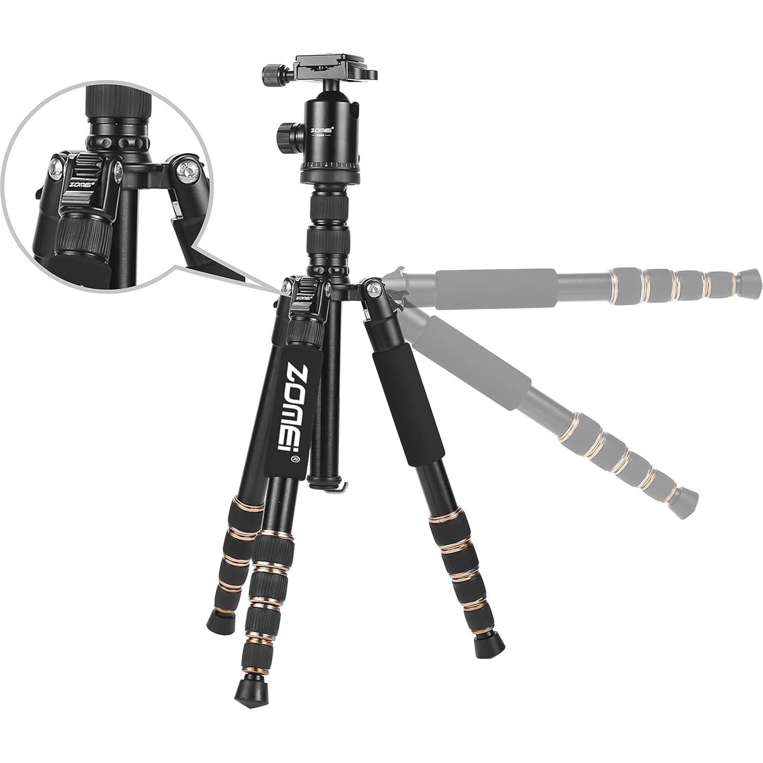 ZoMei Z669 Magnesium Aluminum Alloy Travel Camera Tripod with Ball Head for Canon,Sony,DSLR