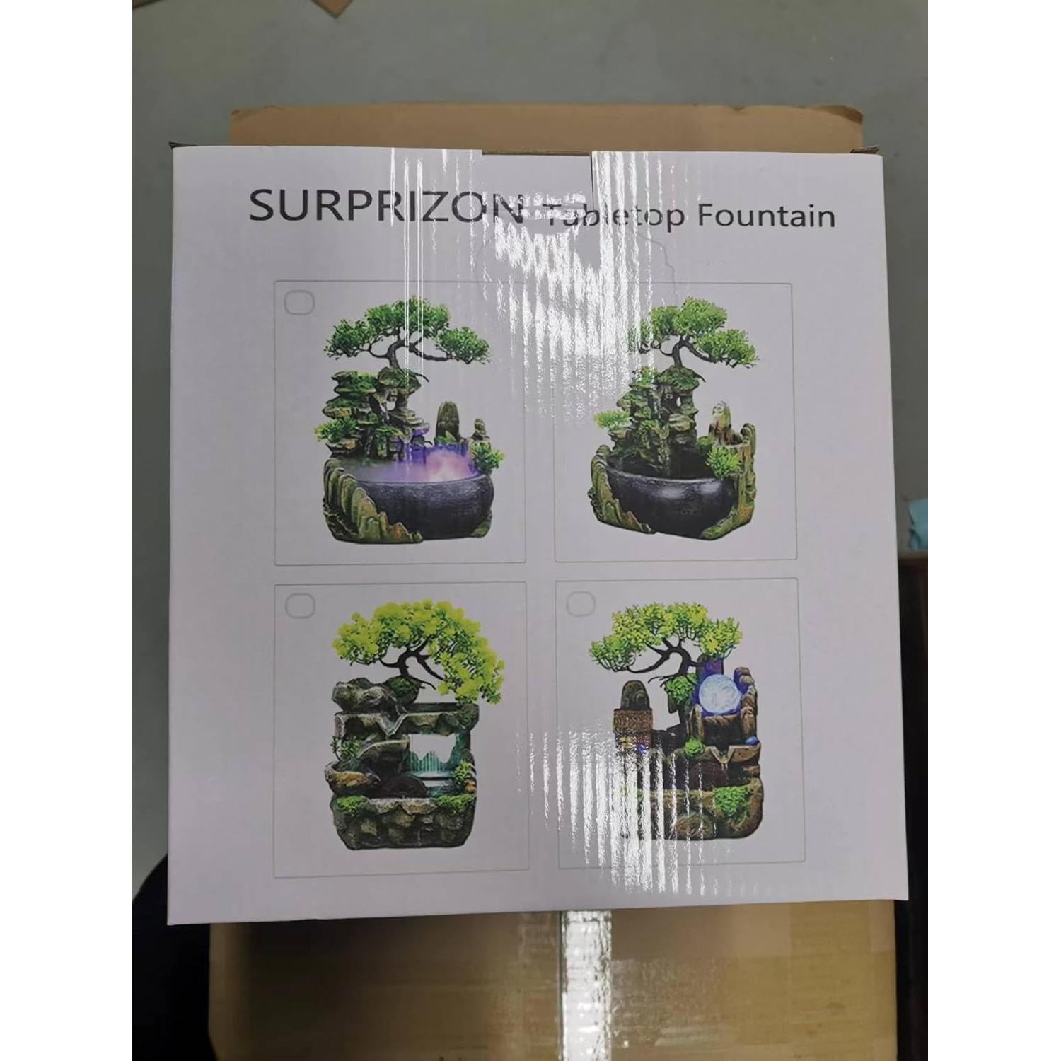 Fuente de Agua Interior SURPRIZON con Luz LED y Bomba 1.4kg