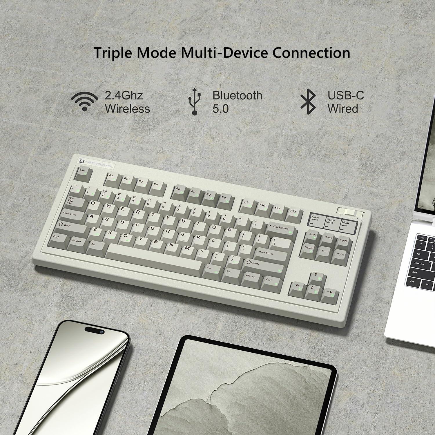 Teclado Mecánico Inalámbrico FL ESPORTS 75% RGB PBT