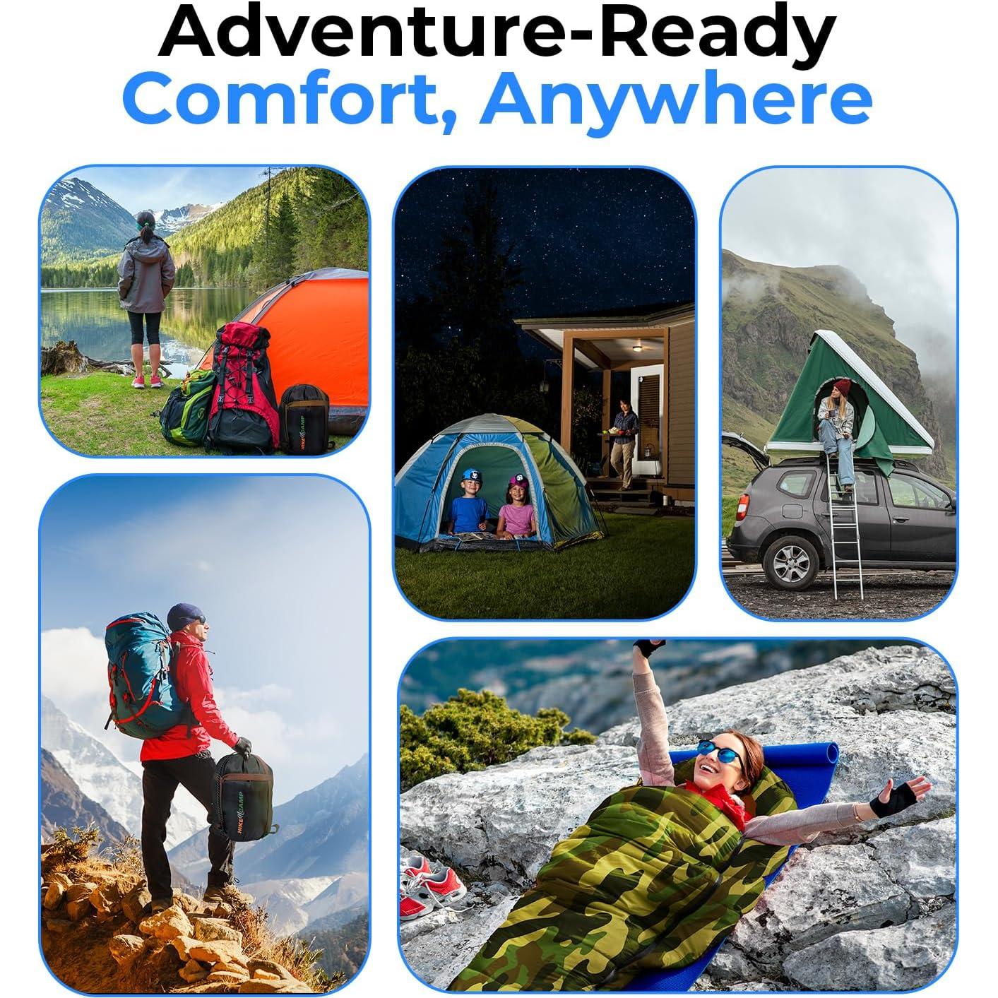 Saco de dormir momia SereneLife 0°C - Impermeable y ligero