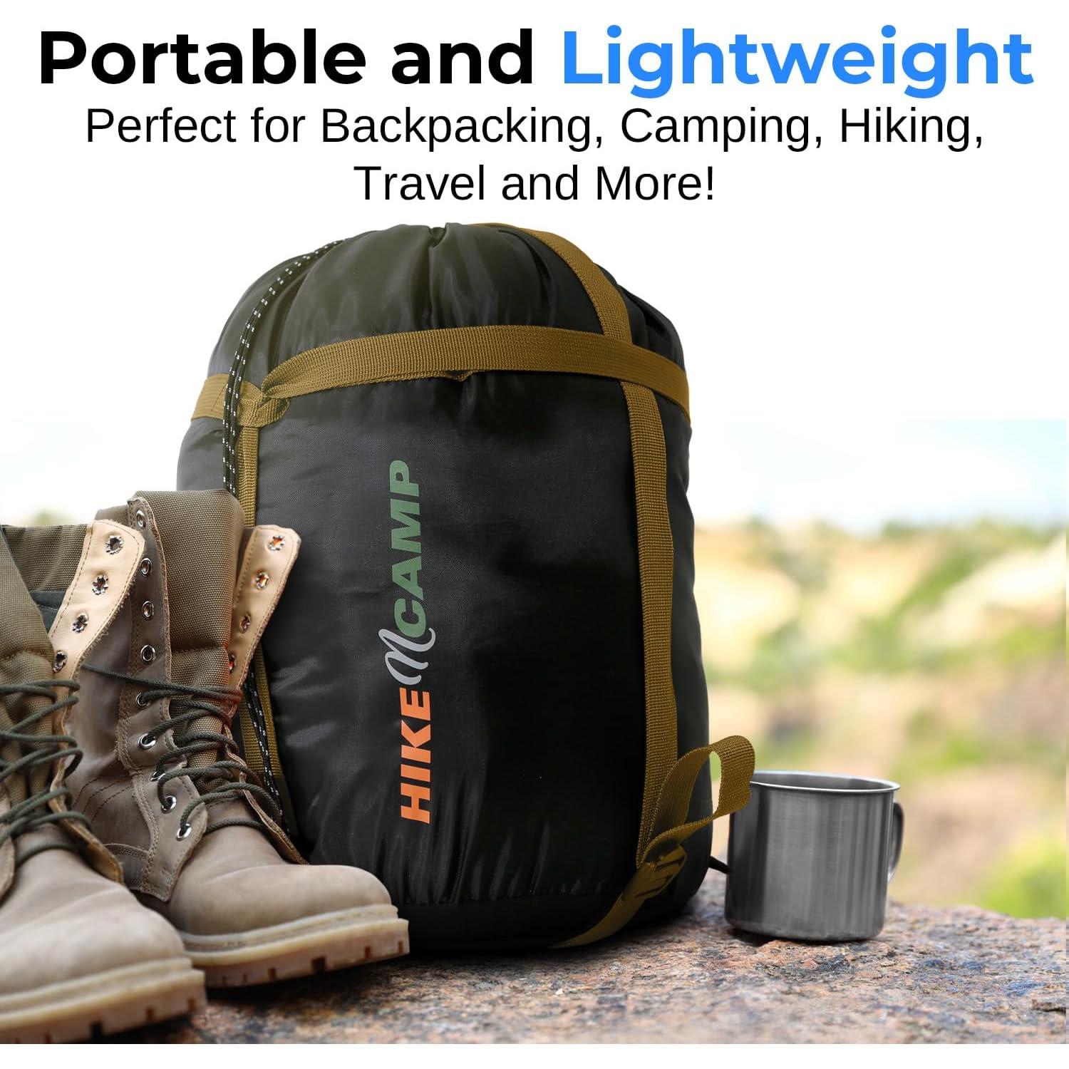 Saco de dormir momia SereneLife 0°C - Impermeable y ligero