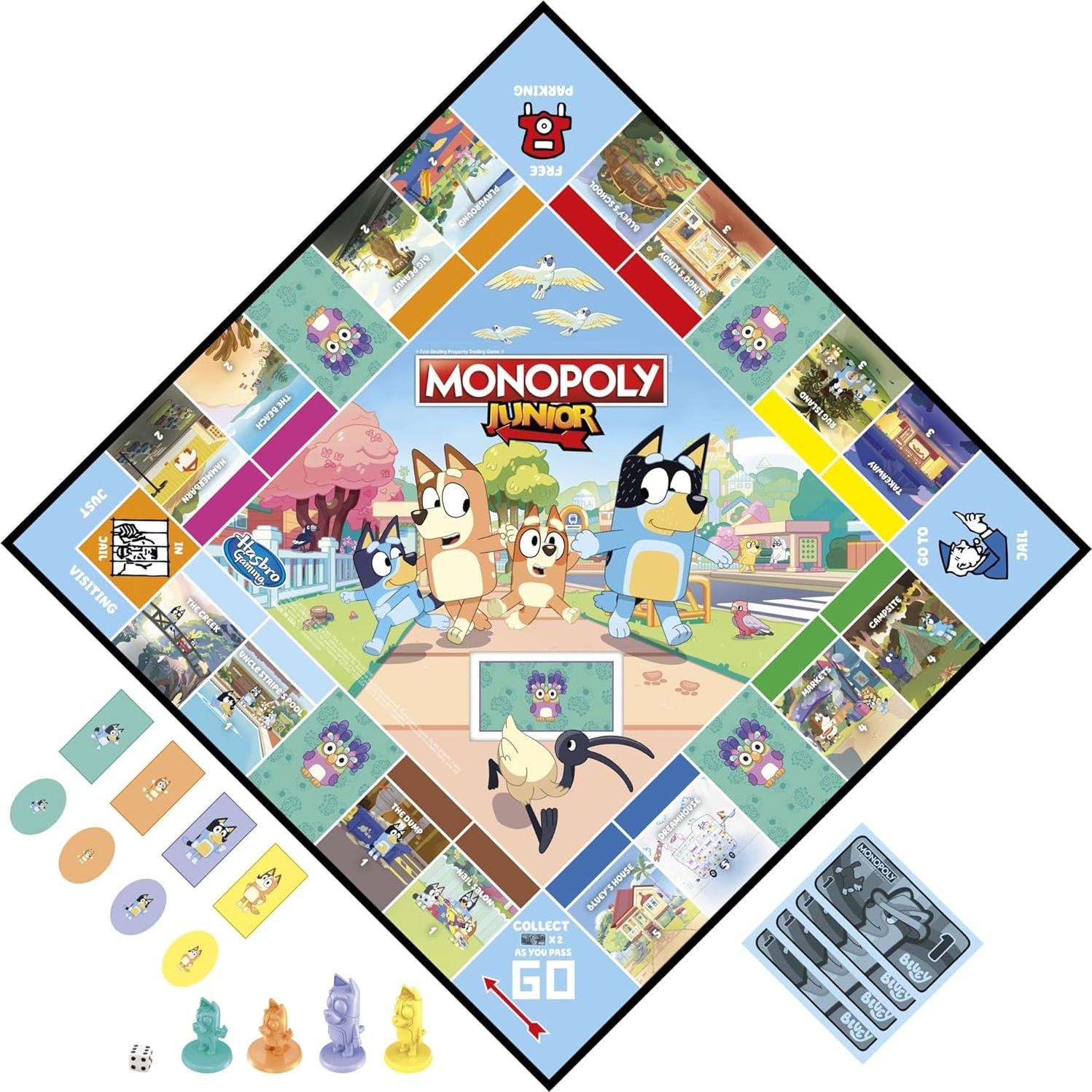 Monopoly Junior Bluey Hasbro Juego de Mesa para Niños 5+