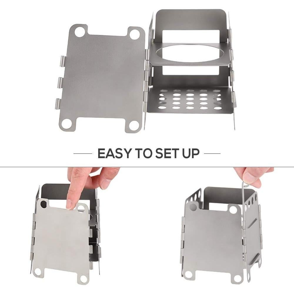 Estufa de Camping Lixada Plegable de Titanio 0.105 kg