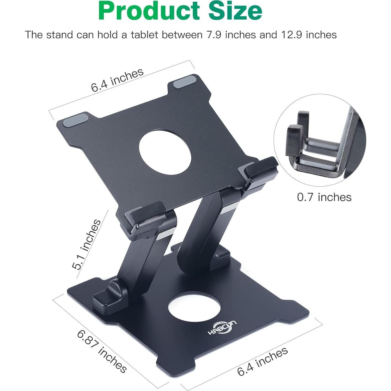 Soporte Ajustable para Tableta KABCON - Aluminio, 4-15"