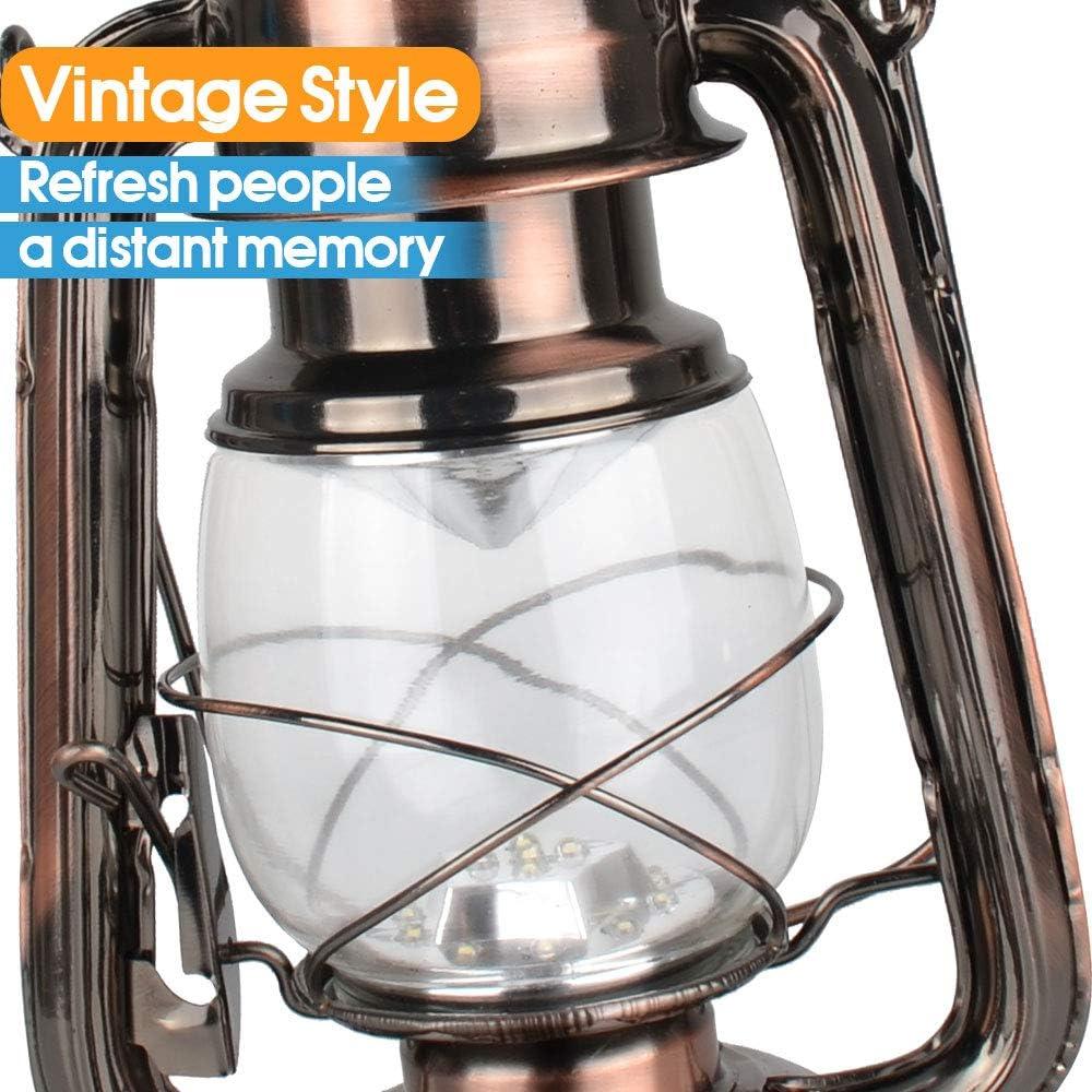 Linterna de Huracán LED Vintage WishHome Cobre 24 cm 150 Lúmenes