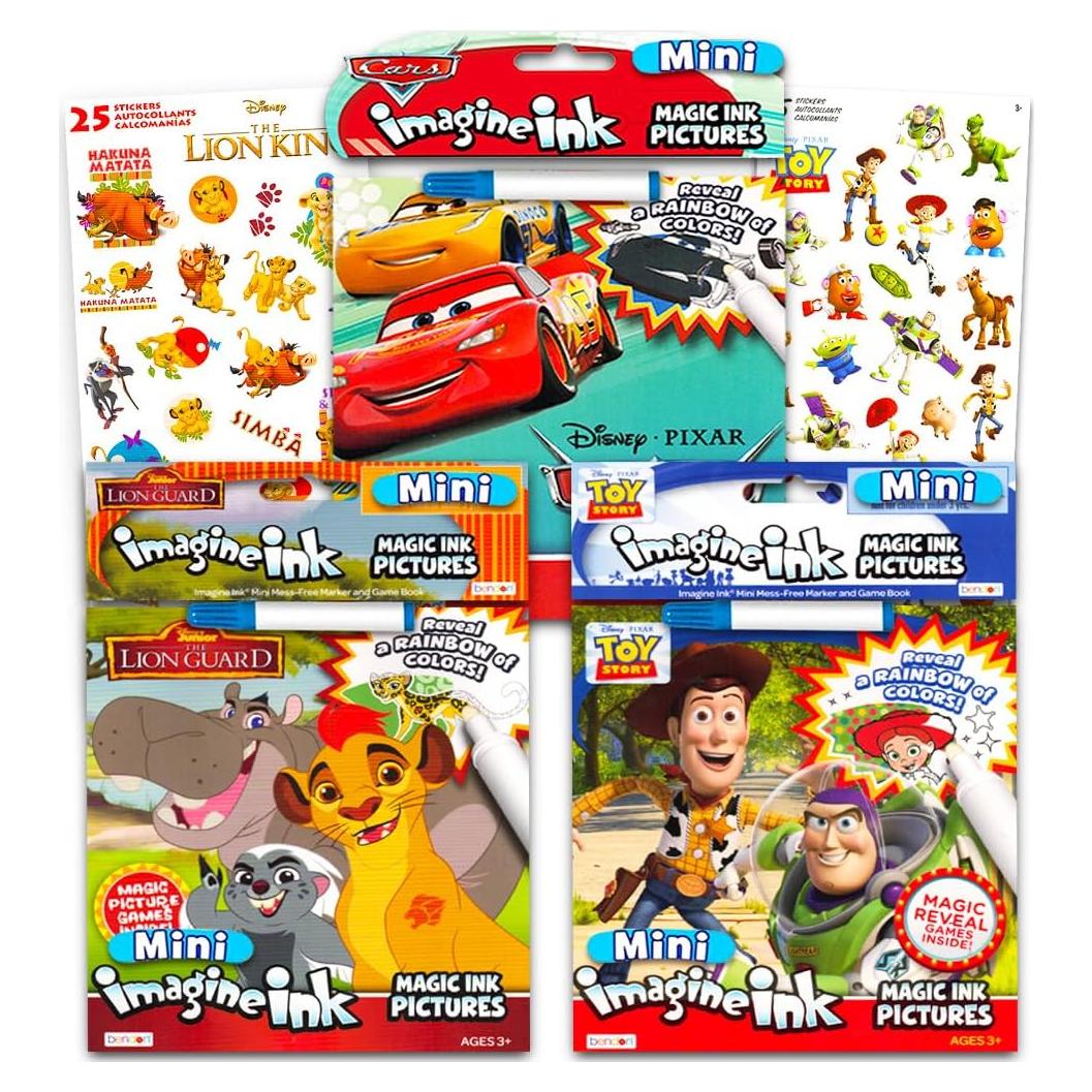 Conjunto de Libros para Colorear Disney Pixar - 3 Libros Imagine Ink