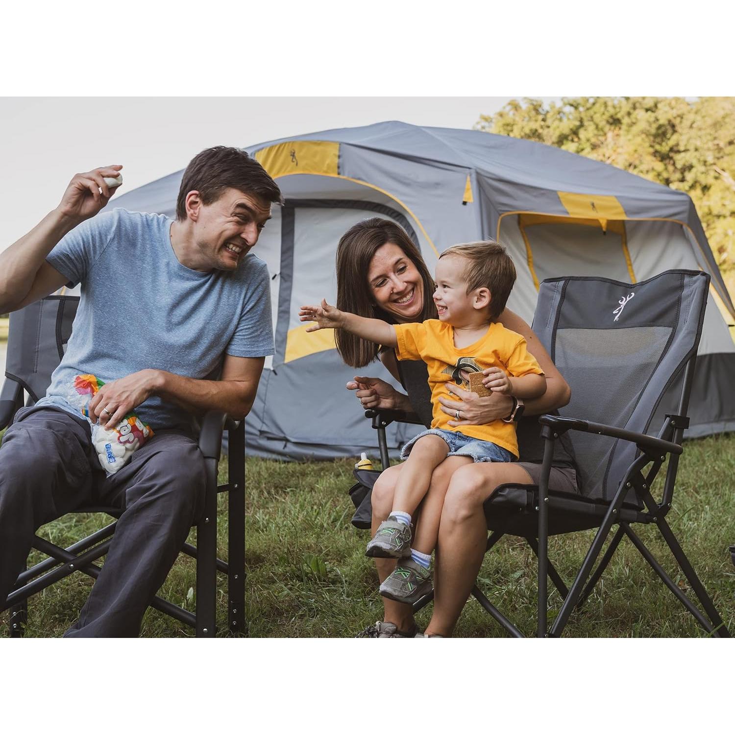 Silla de Camping Plegable Browning Fireside - 136 kg, Malla