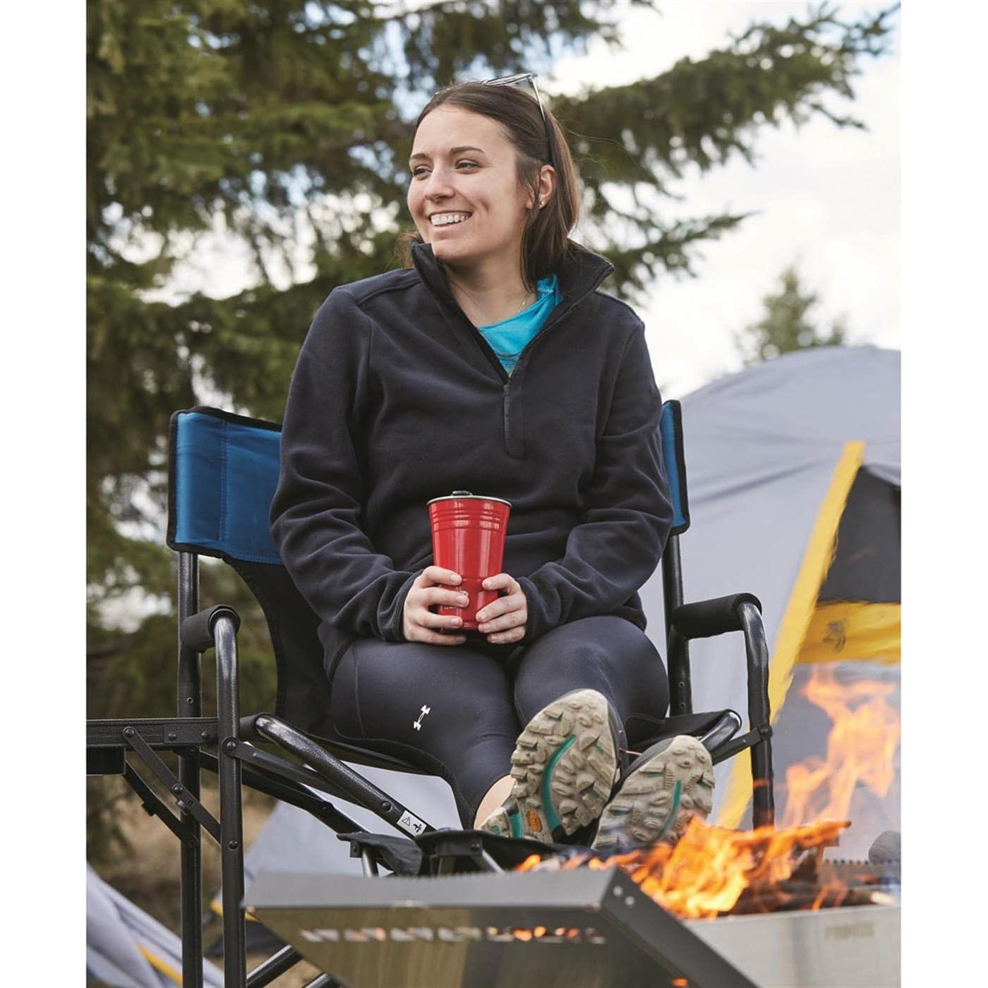 Silla de Campamento Plegable Guide Gear Azul/Negro 226.8 kg