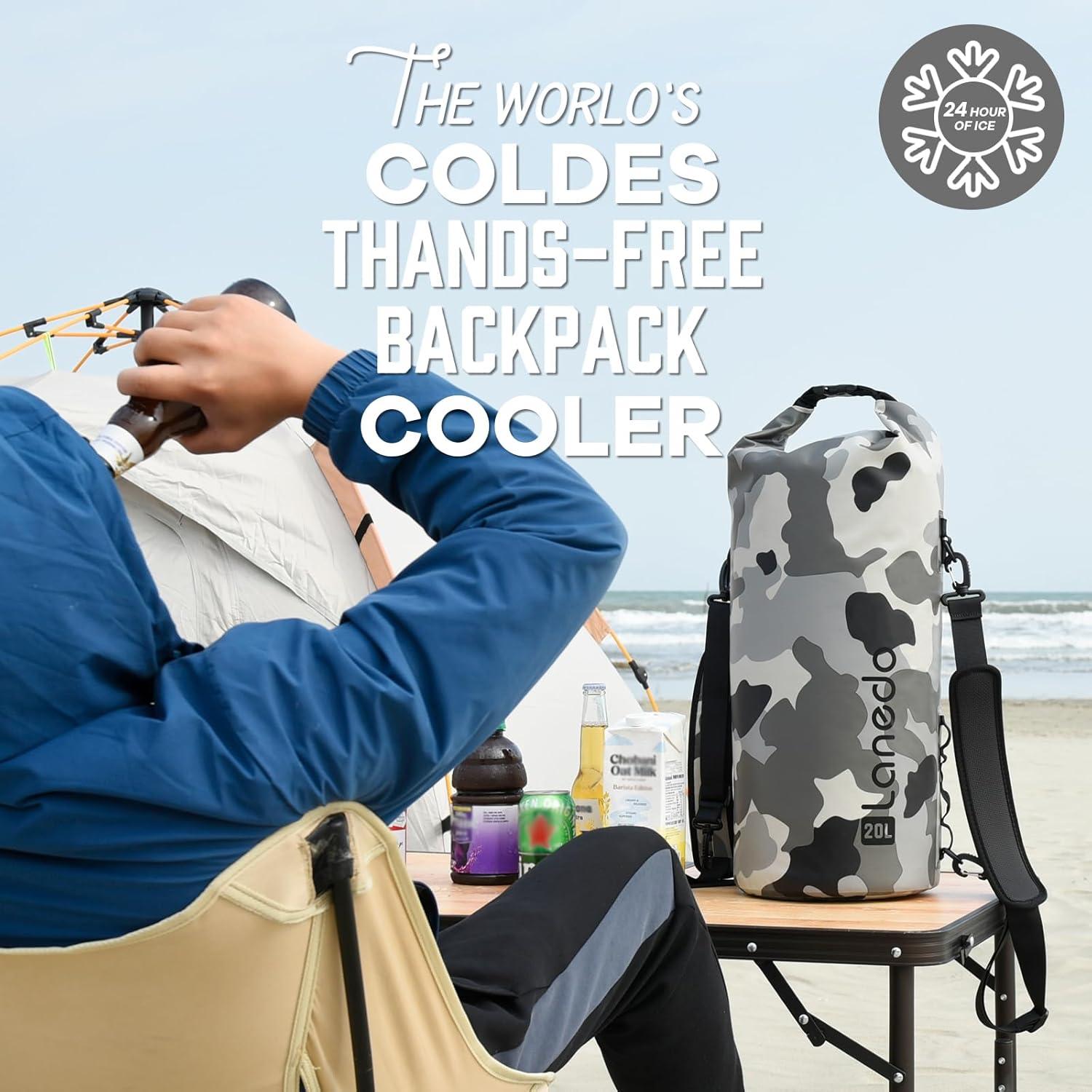 Mochila Enfriadora Plegable Lanedo 28 Latas Impermeable