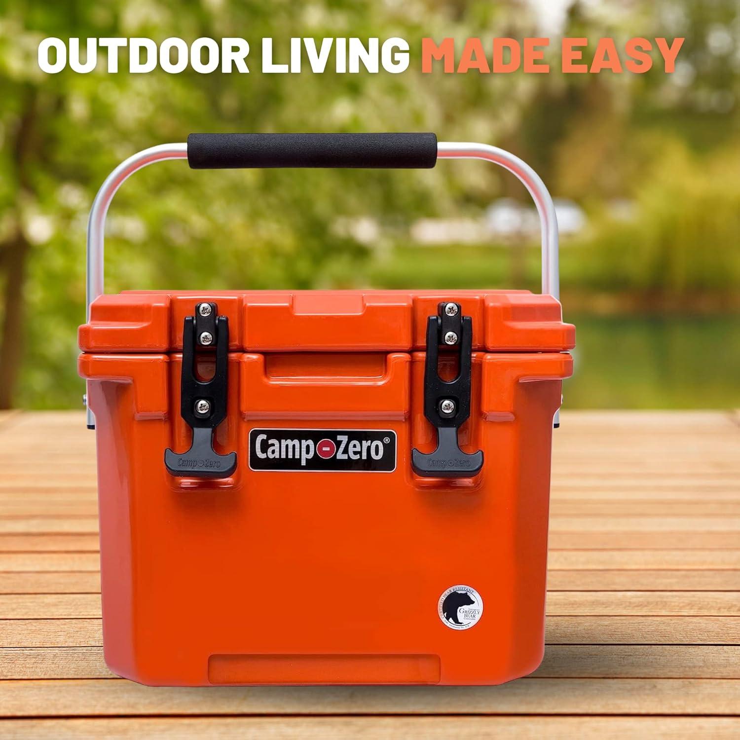 Enfriador Portátil CAMP-ZERO 10L Naranja Quemado - Ideal para Camping y Picnics