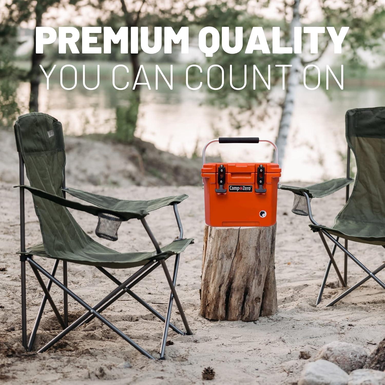 Enfriador Portátil CAMP-ZERO 10L Naranja Quemado - Ideal para Camping y Picnics