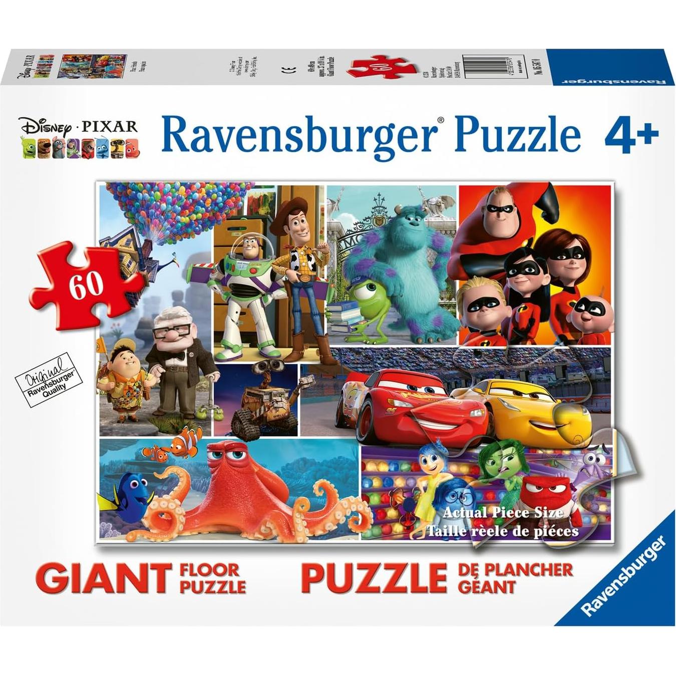 Rompecabezas de Piso Ravensburger Disney Pixar 60 Piezas 4-6 Años