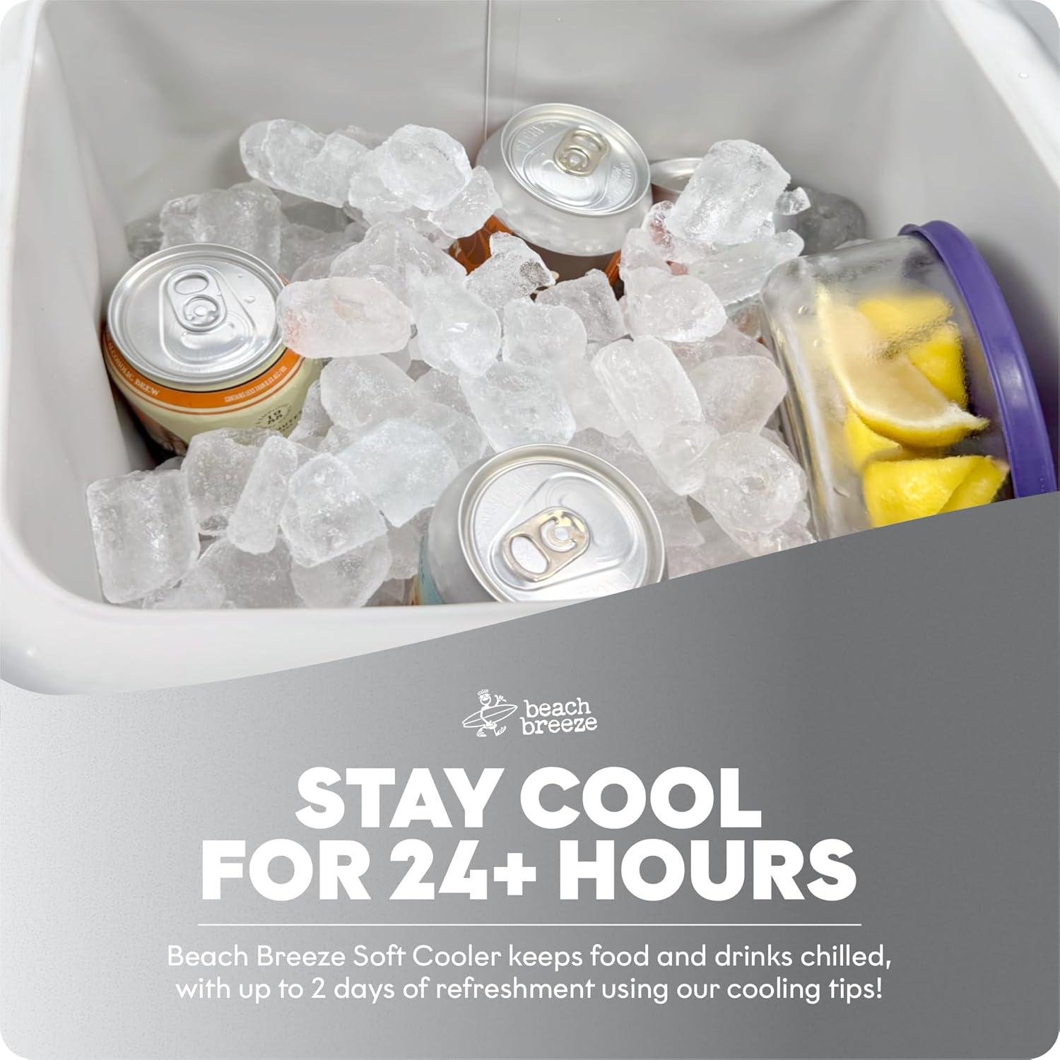 Bolsa Enfriador Suave Brisa de Playa 9.46L Aislada Negra