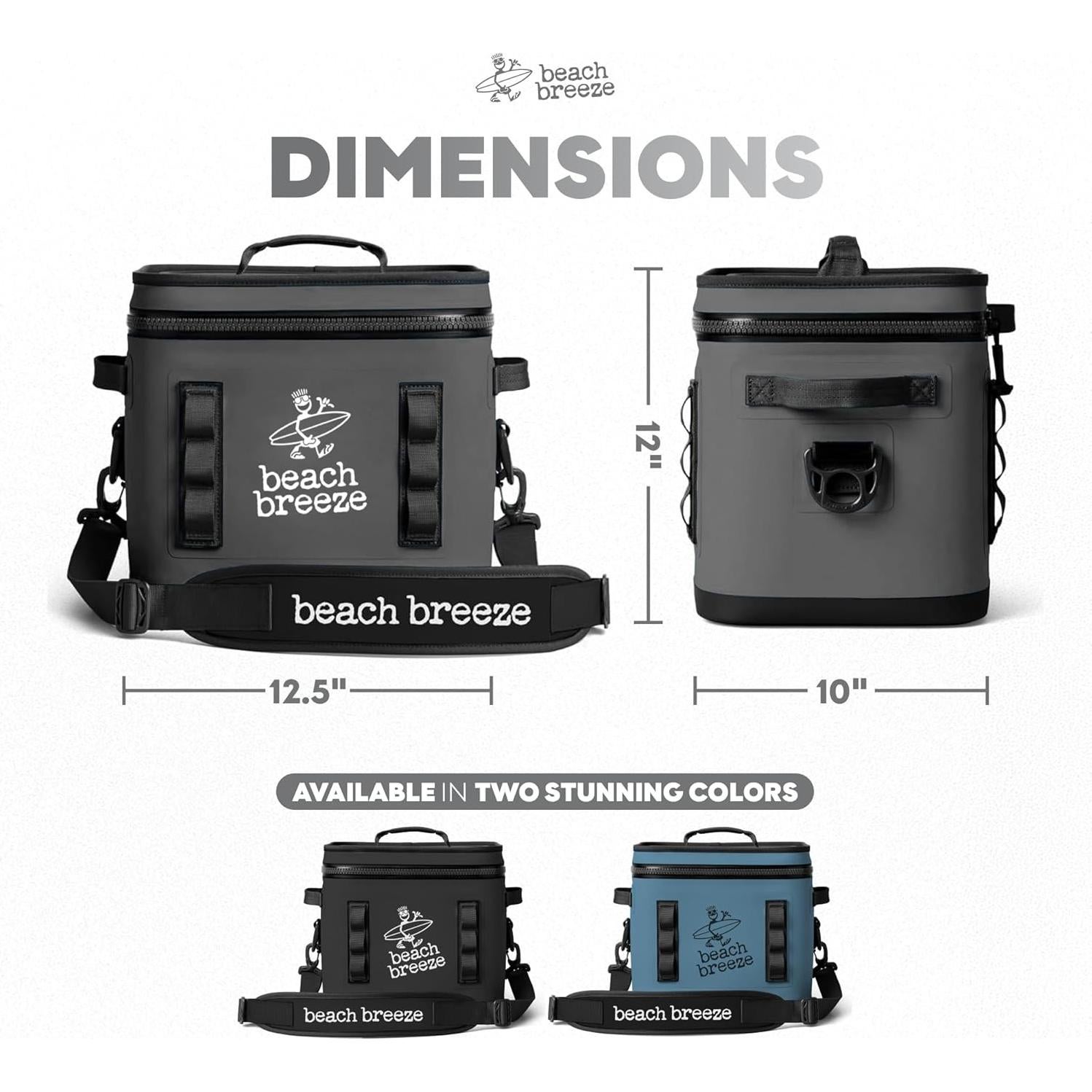 Bolsa Enfriador Suave Brisa de Playa 9.46L Aislada Negra