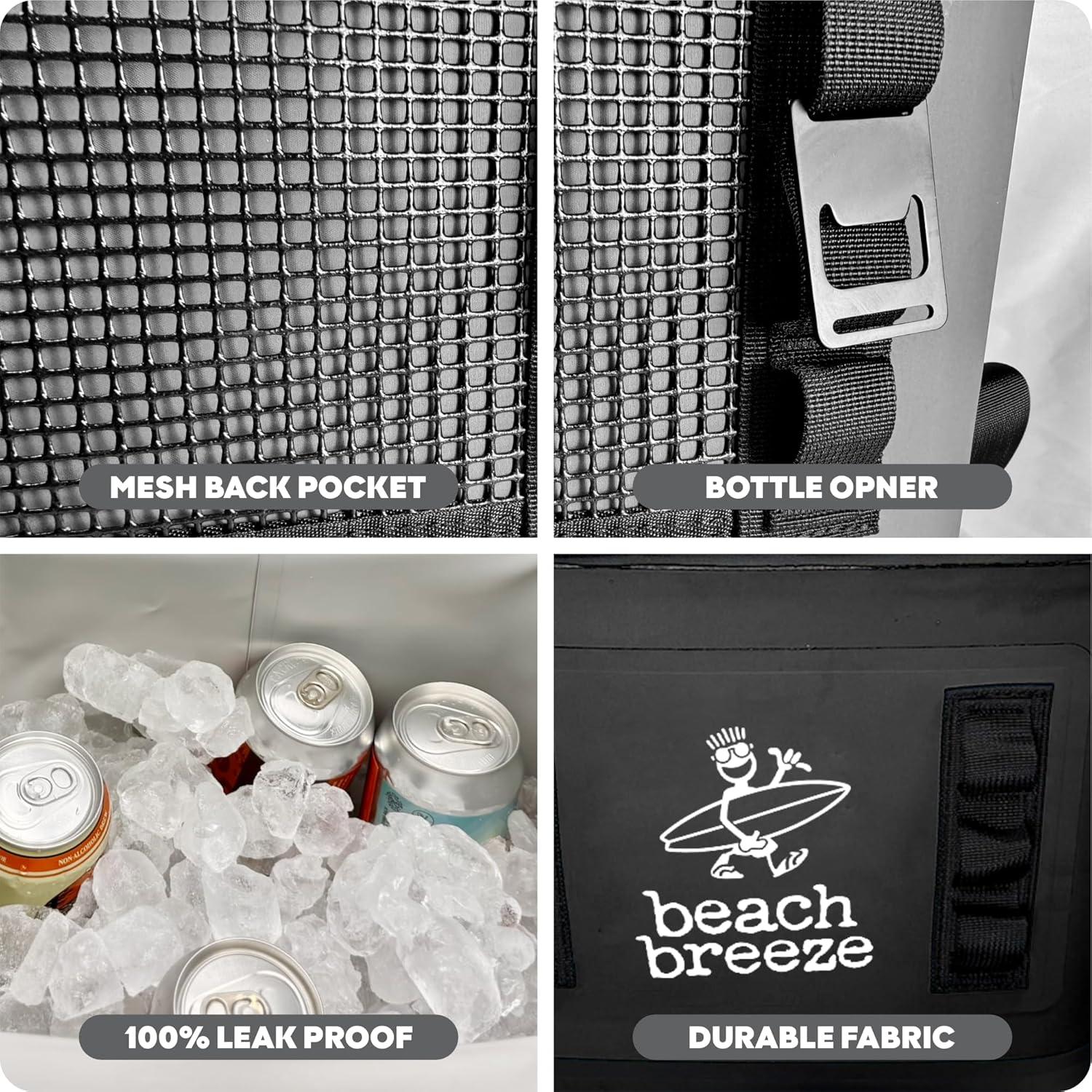 Bolsa Enfriador Suave Brisa de Playa 9.46L Aislada Negra