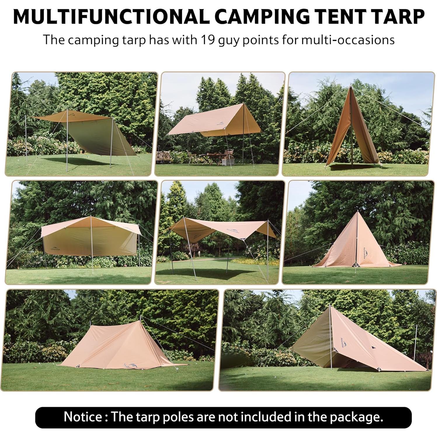 Lona de Camping Naturehike 4.0 x 2.9 m Impermeable UV