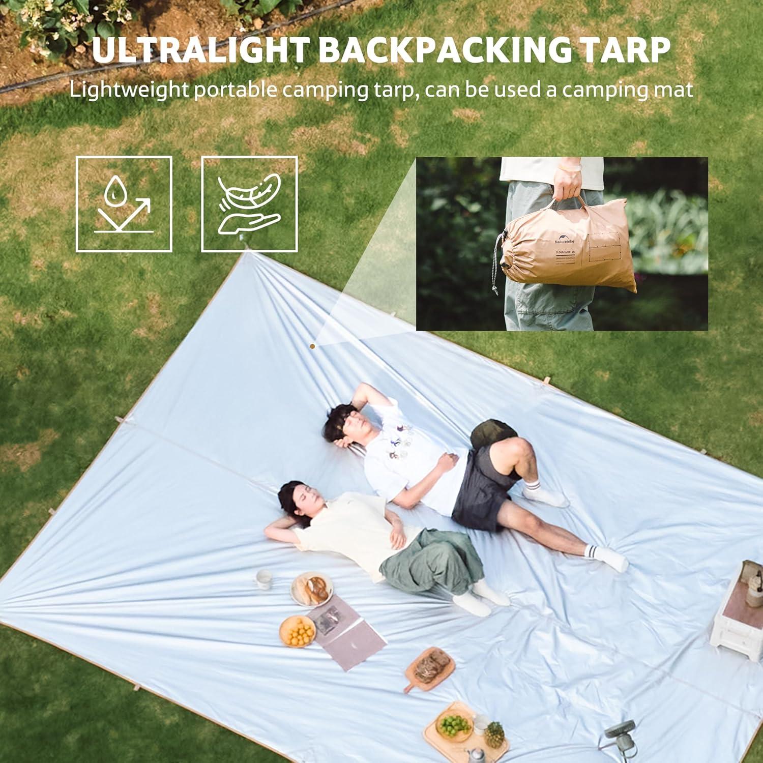 Lona de Camping Naturehike 4.0 x 2.9 m Impermeable UV