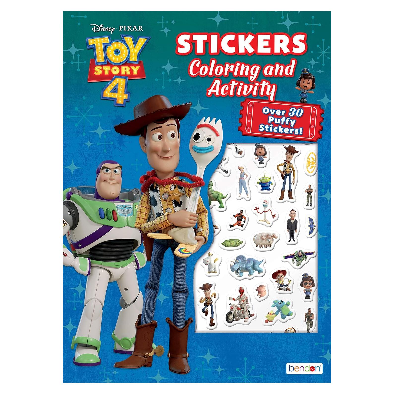 Libro para Colorear Toy Story 4 Bendon con Stickers Puffy
