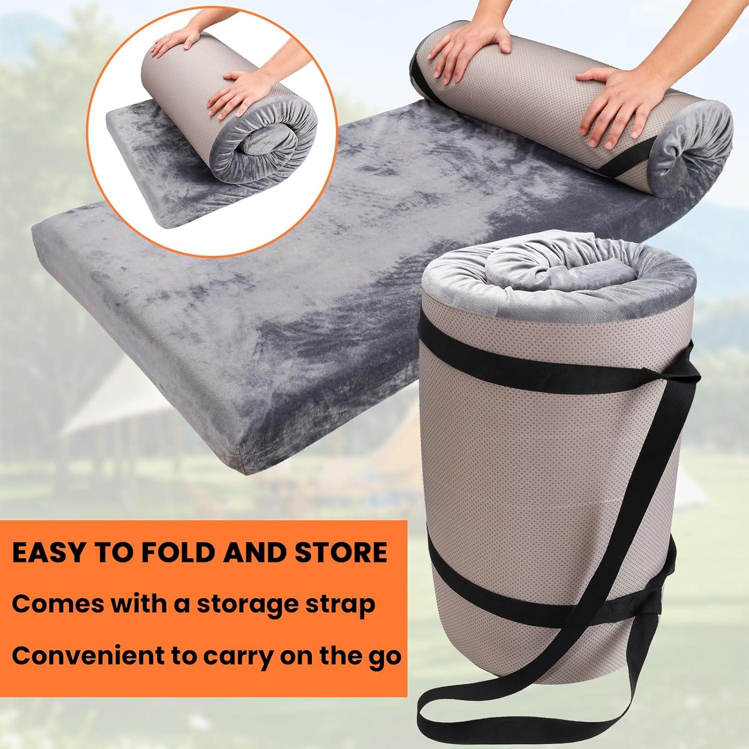 Colchón de Espuma Viscoelástica Chunlei 157.5x66 cm para Camping