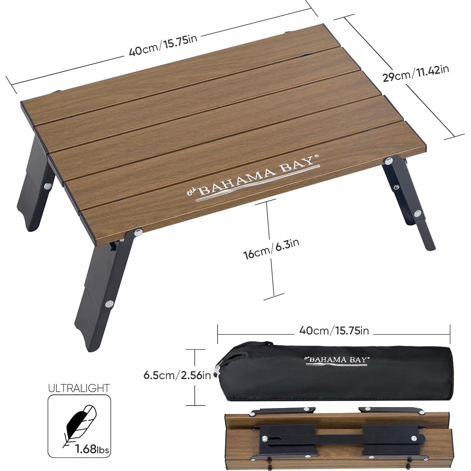 Mesa Plegable de Aluminio Old Bahama Bay Mini 30kg 16cm