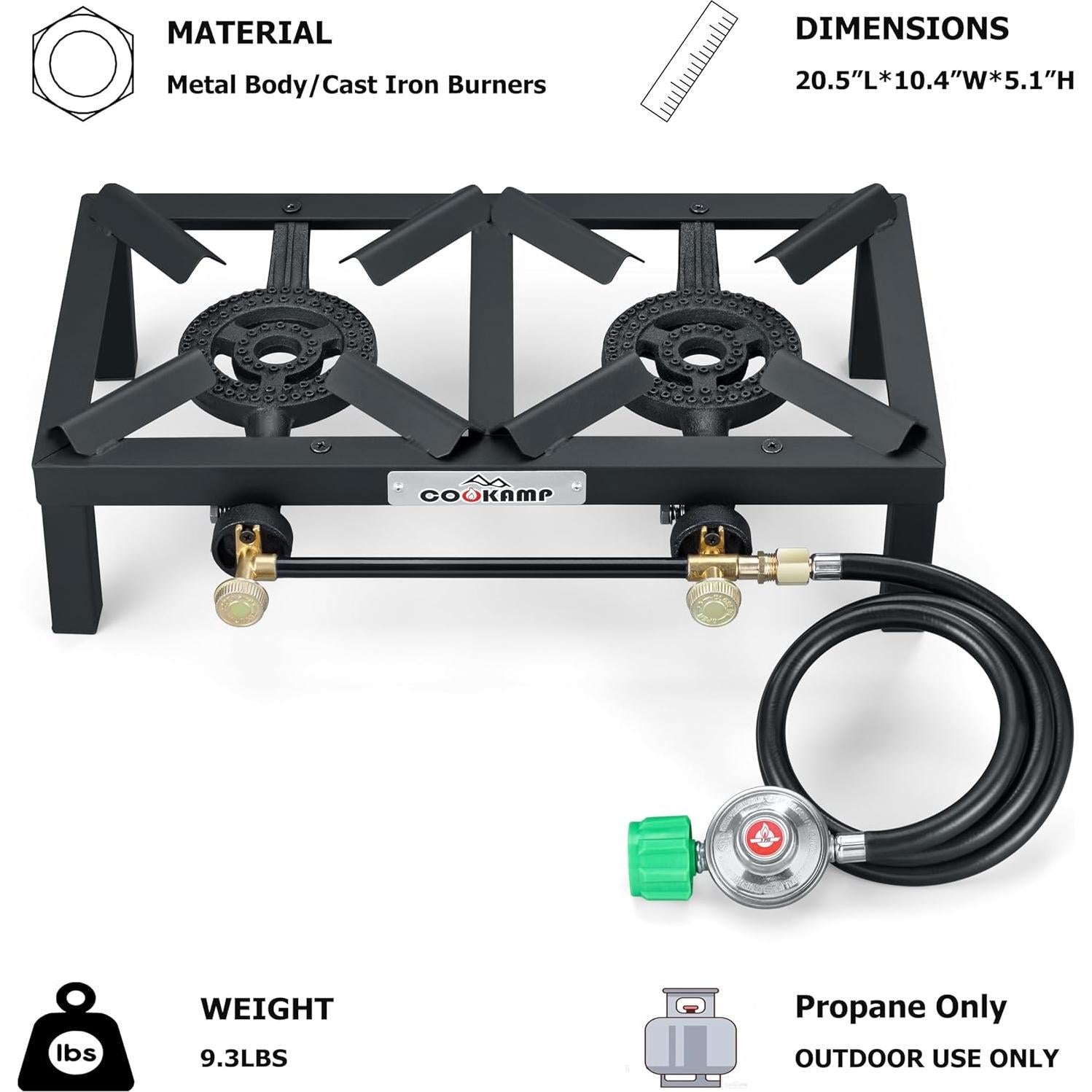 Estufa de Campamento COOKAMP SA2200 Doble Quemador Propano