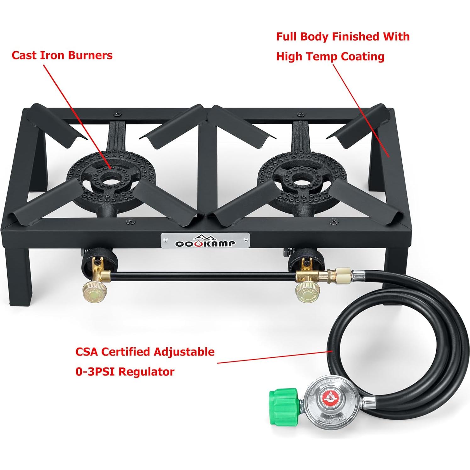 Estufa de Campamento COOKAMP SA2200 Doble Quemador Propano