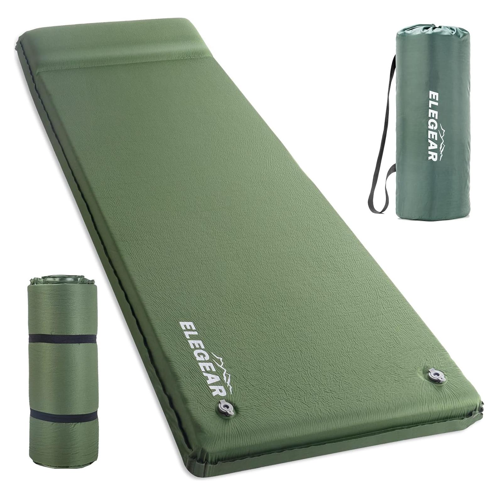 Almohadilla de Dormir Elegear 3.15" Espuma de Memoria Verde