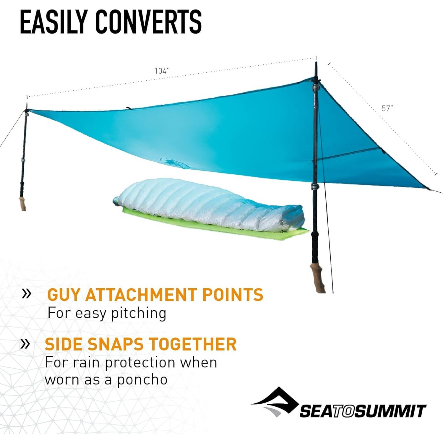 Poncho Tarp Ultra-SIL Nano Sea to Summit 4-en-1 Impermeable