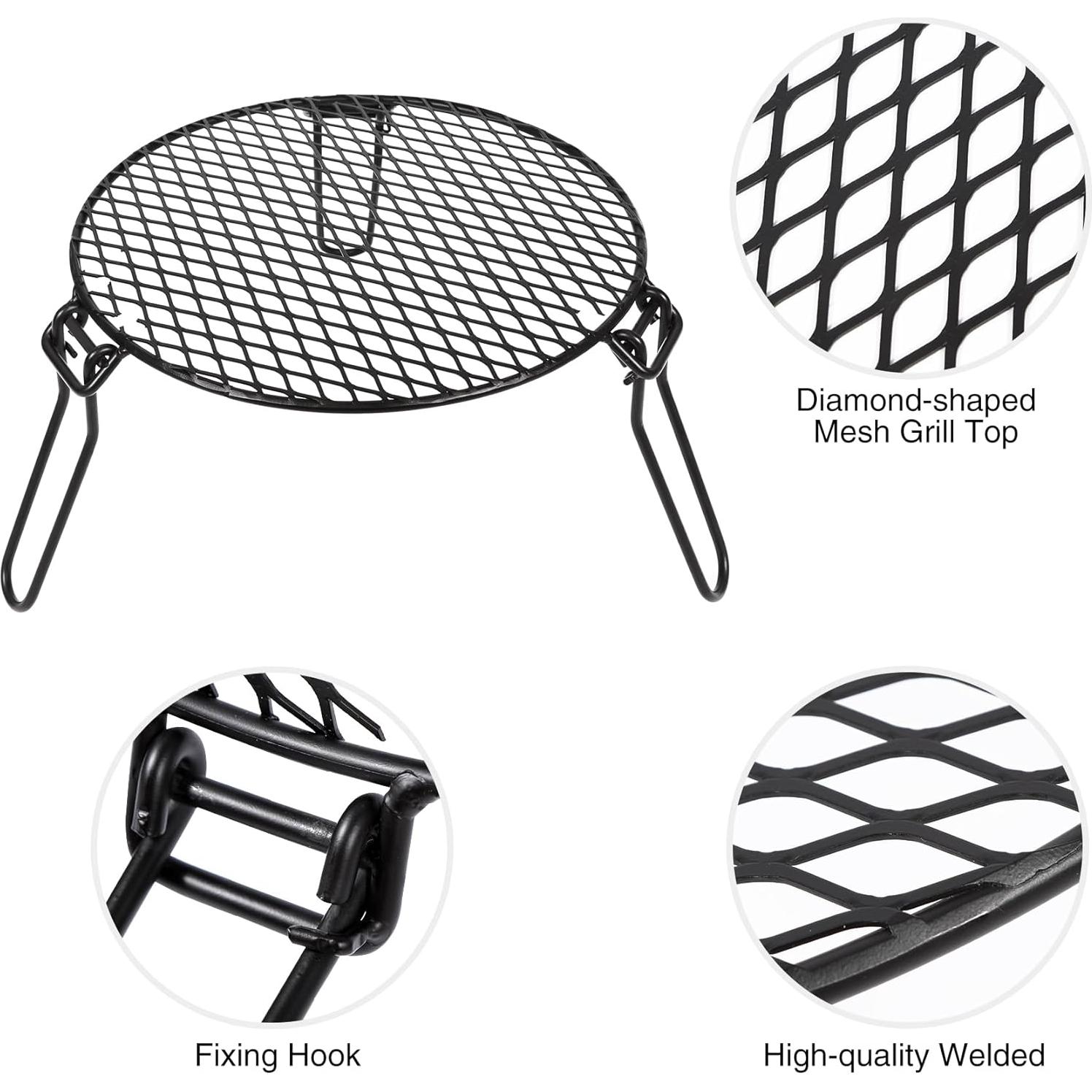 Parrilla Plegable REDCAMP de Hierro para Fogata 31 cm