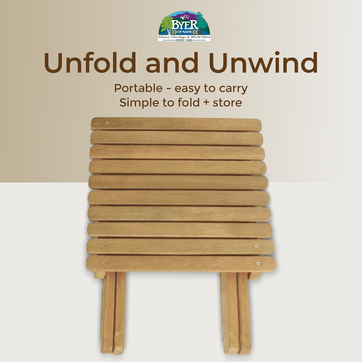 Mesa Plegable de Madera Byer of Maine Pangean 55.88x50.8 cm