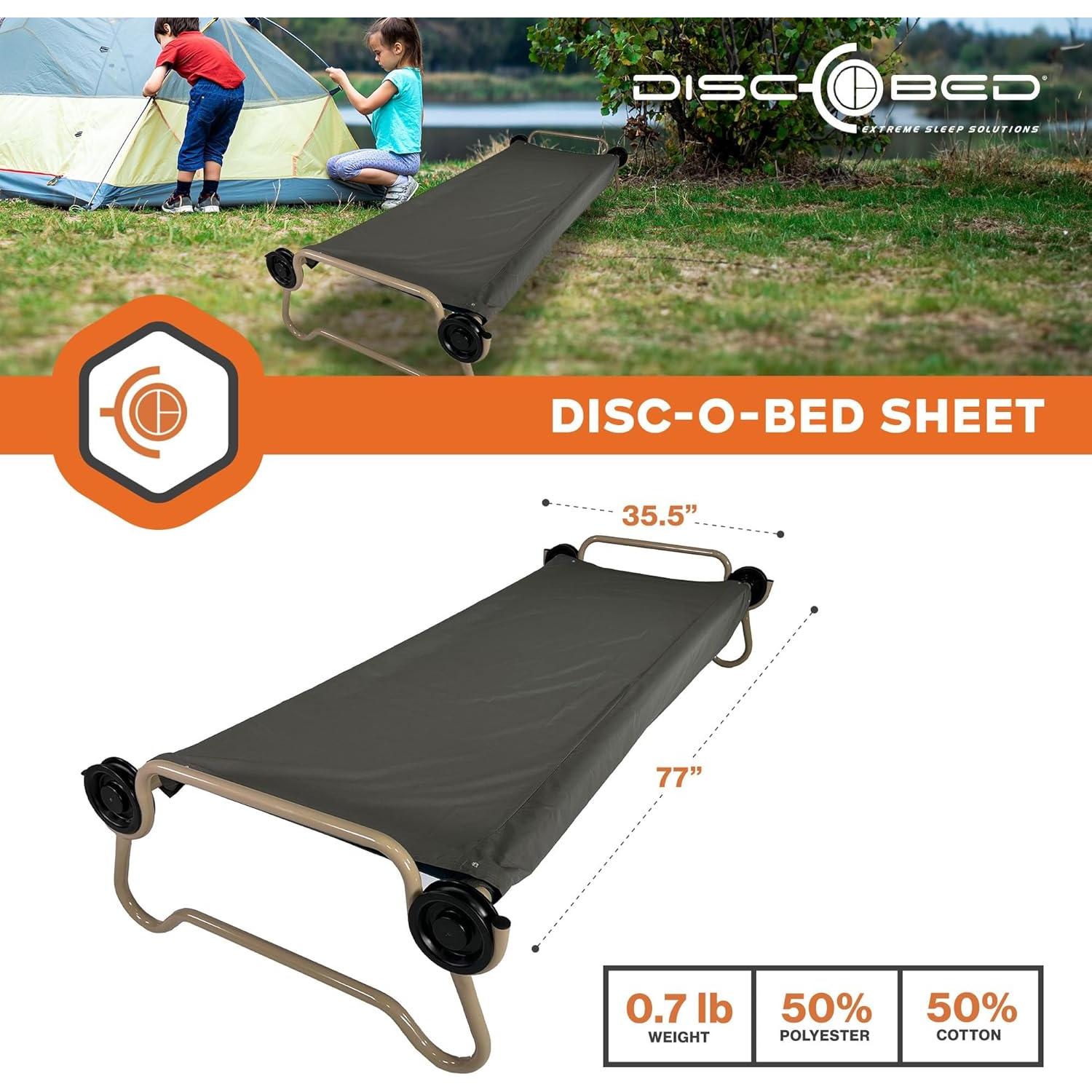 Sábana Plegable Disc-O-Bed L/XL Gris - Polycotton