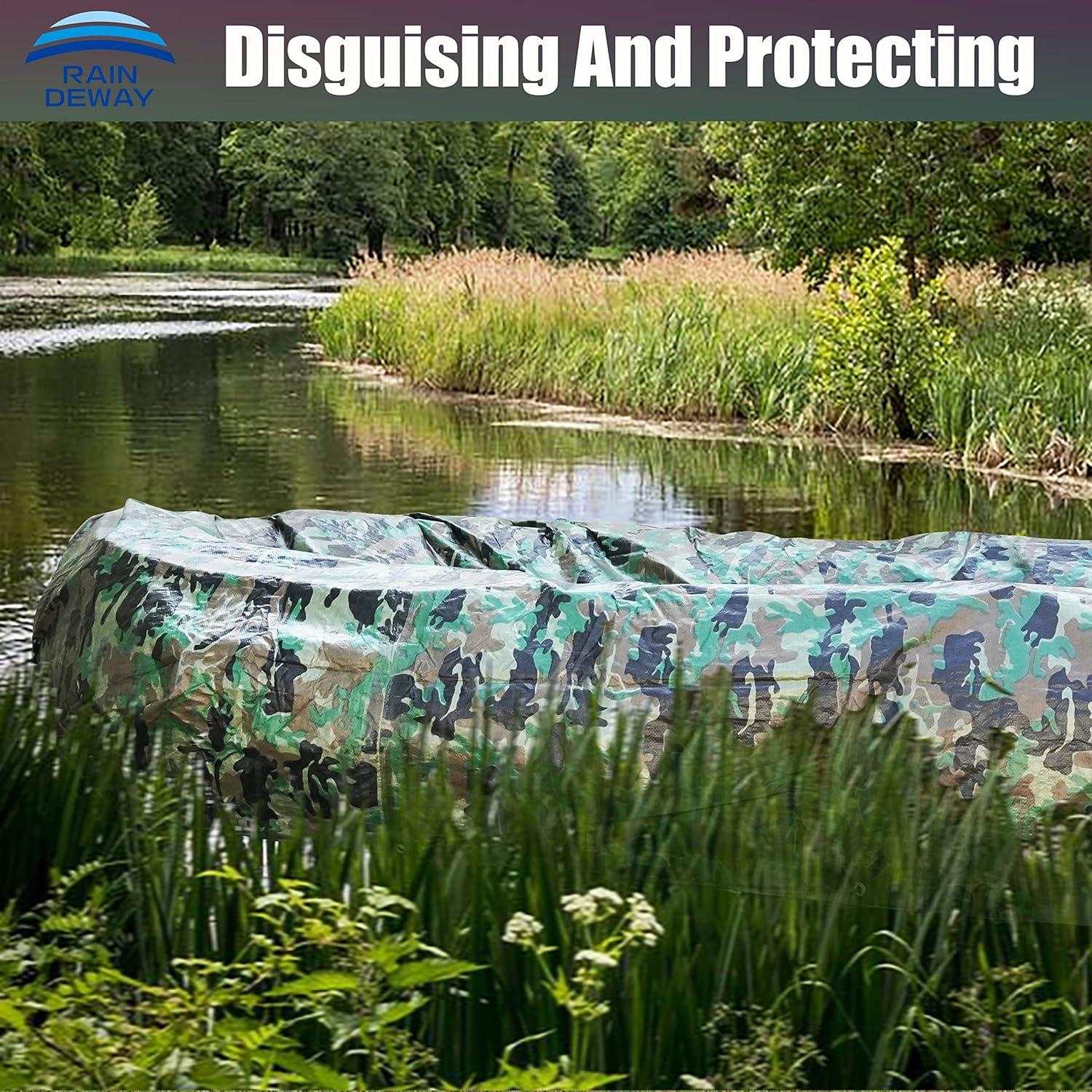 Lona Impermeable RAINDEWAY Camo 2.44x3.05m 0.18mm para Camping